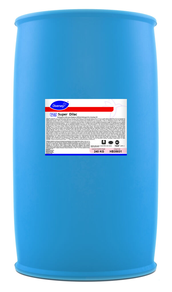 SUPER DILAC 240kg - Detergente ácido para limpieza CIP